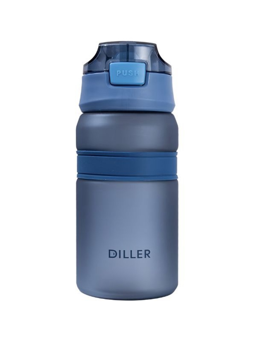 Diller BPA-free matte sport water bottle push-button lid
